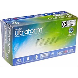 MICROFLEX Ultraform  Blue Nitrile Gloves X-Small Box 300