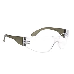 B-Line BL100 Clear Safety Glasses Rimless Black Temple