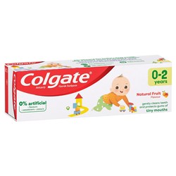 Colgate Kids 0-2 Natural Fruit Toothpaste 50ml pkt 12