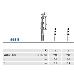 Dia Bur FG #868BP-018 Tapered Depth Marker & Guide-Pin pkt 5