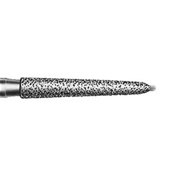 Diamond Bur FG #879KP-018 Long Tapered Chamfr Torpedo Med pk5