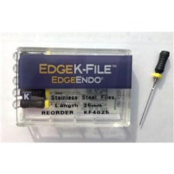 Edge K-File Size 40 25mm Pk 6