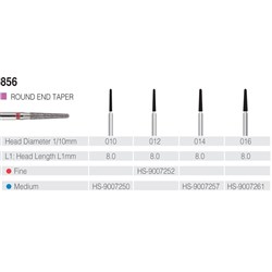 HENRY SCHEIN Maxima Diamond Bur FG 856010M Med-grit pkt 5