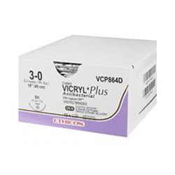 Ethicon Suture Vicryl FS2 3/8 Rev Cut 19mm 3/0 70cm box 36