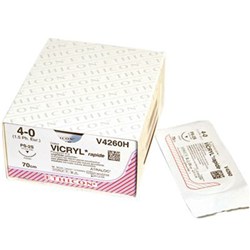 Ethicon Suture Vicryl Rap 3/8 Con Cut 16mm 4/0 45cm box 12