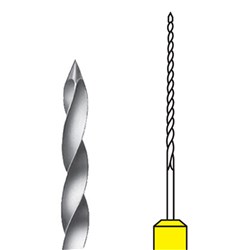 K-Files #17321 Stainless Steel 21mm 020 Sterile Yellow pkt 6