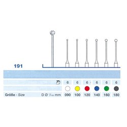 Steel Endo Pulp Bur #191-090 RA pkt 6