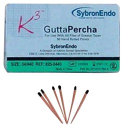 K3 Gutta Percha Size 30 .04 Taper Dk Bl pkt 50