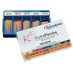 K3 Gutta Percha Size 25 .06 Taper Red pkt 50