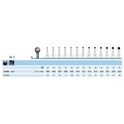 T-Carbide Bur HP #H1-005 Round (US#: 0.25) pkt 5