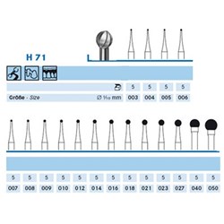 T-Carbide Bur HP #H71-027 Round pkt 5