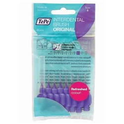 TePe Interdental Brush Purple 1.1mm Size 6 pkt 8