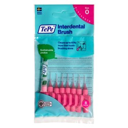 TePe Interdental Brush Pink 0.4mm Size 0 pkt 8