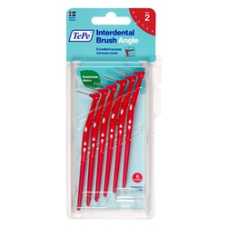 TePe Interdental Angle Brush Red 0.5mm pkt 6