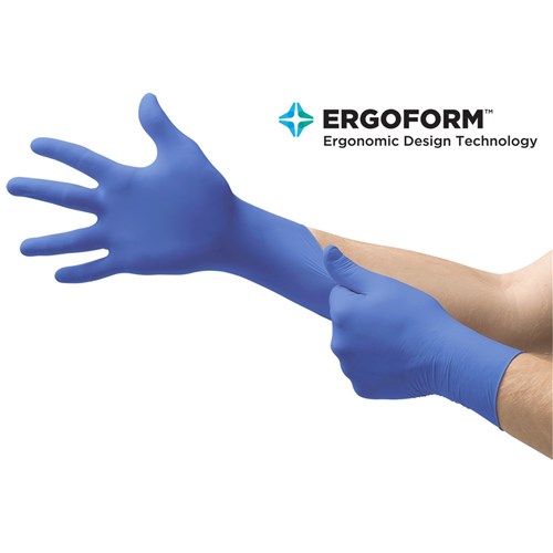 MICROFLEX Ultraform  Blue Nitrile Gloves Large Box 300