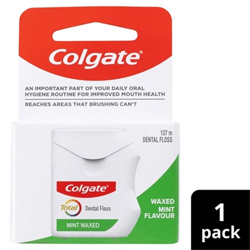 Colgate Total Mint Waxed Floss 137m Dentist Only Pack