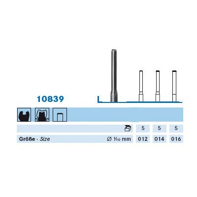 Diamond Bur FG #10839-012 End Cutting Margin Refine pkt 5