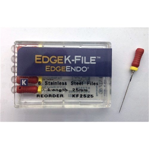 Edge K-File Size 25 21mm Pk 6