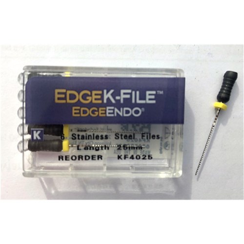 Edge K-File Size 40 25mm Pk 6