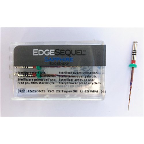 EdgeSequel Sapphire taper .06 size 25 21mm Pkt4