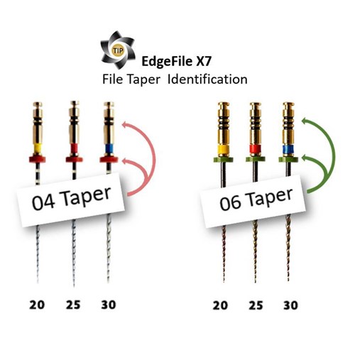 EdgeFile X7 taper .04 size 30 25mm Pk 6