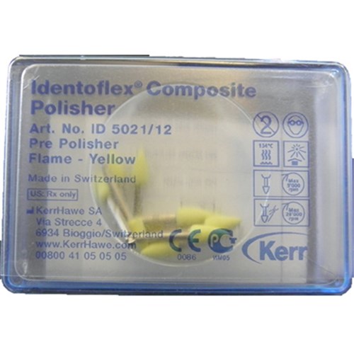 Identoflex Composite Pre polisher Minipoint Yllw pkt 12