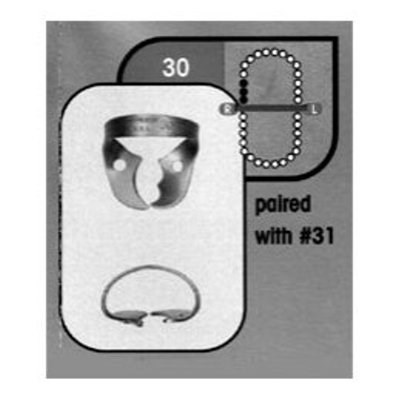 Stainless Steel Rubber Dam Clamp #30