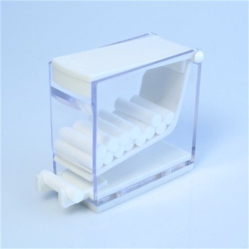 MAXIMA Cotton Roll Dispenser White with pusher