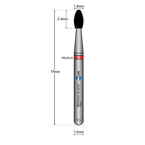 HENRY SCHEIN Maxima Diamond Bur FG 379018M Med-grit pkt 5
