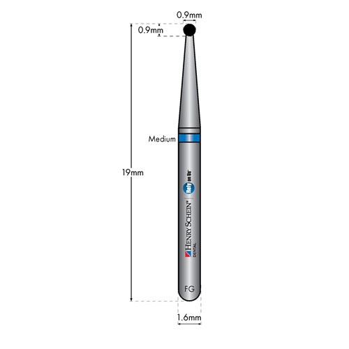 HENRY SCHEIN Maxima Diamond Bur FG 801009M Med-grit pkt 5