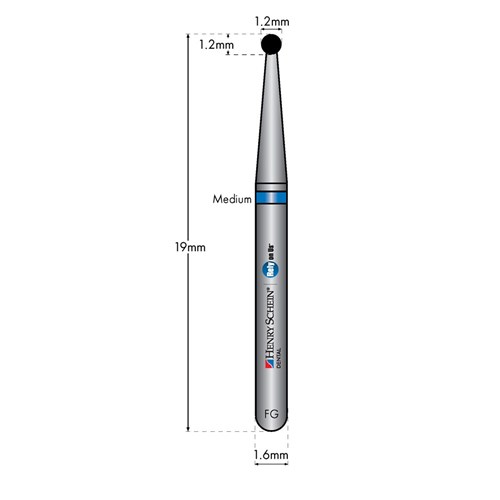 HENRY SCHEIN Maxima Diamond Bur FG 801012M Med-grit pkt 5