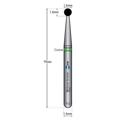 HENRY SCHEIN Maxima Diamond Bur FG 801016C Coarse pkt 5