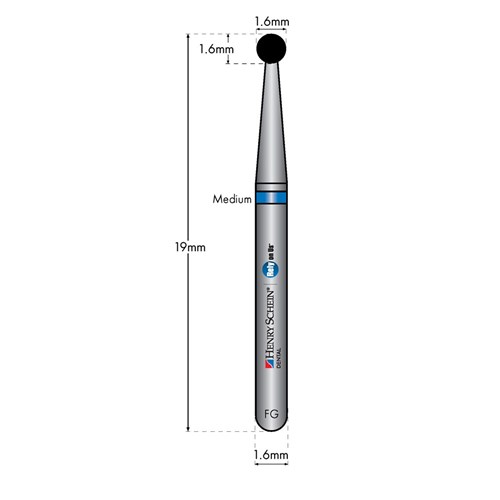 HENRY SCHEIN Maxima Diamond Bur FG 801016F Med-grit pkt 5