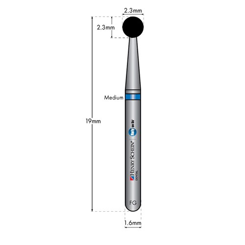 HENRY SCHEIN Maxima Diamond Bur FG 801023M Med-grit pkt 5