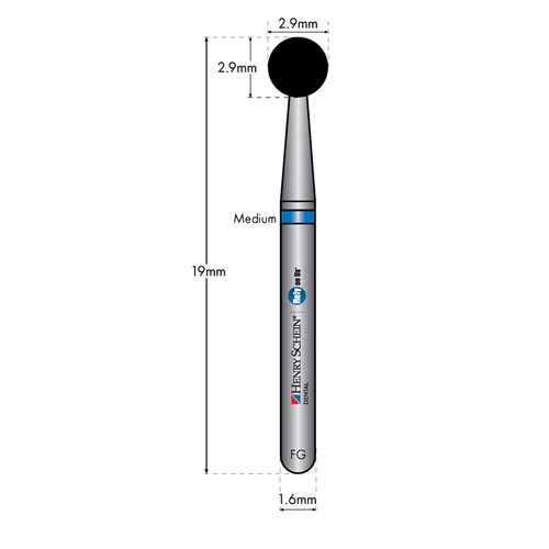 HENRY SCHEIN Maxima Diamond Bur FG 801029M Med-grit pkt 5