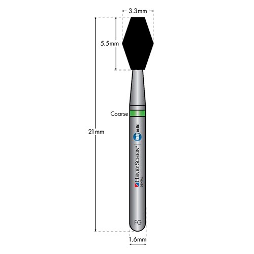 HENRY SCHEIN Maxima Diamond Bur FG 811033C Coarse pkt 5