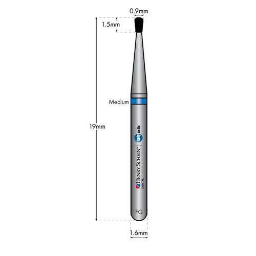 HENRY SCHEIN Maxima Diamond Bur FG 830009M Med-grit pkt 5
