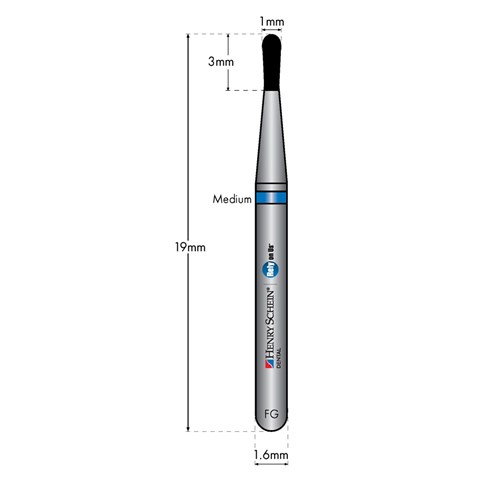 HENRY SCHEIN Maxima Diamond Bur FG 830010M Med-grit pkt 5