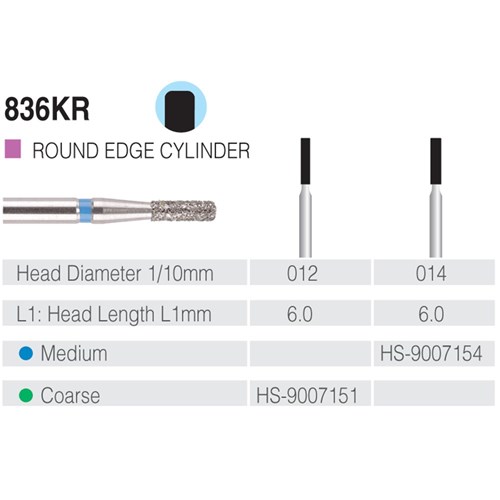 HENRY SCHEIN Maxima Diamond Bur FG 836KR012C Coarse pkt 5