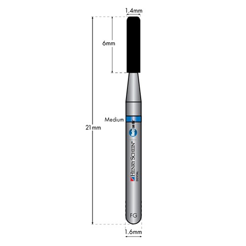 HENRY SCHEIN Maxima Diamond Bur FG 836KR014M Md-grit pkt5
