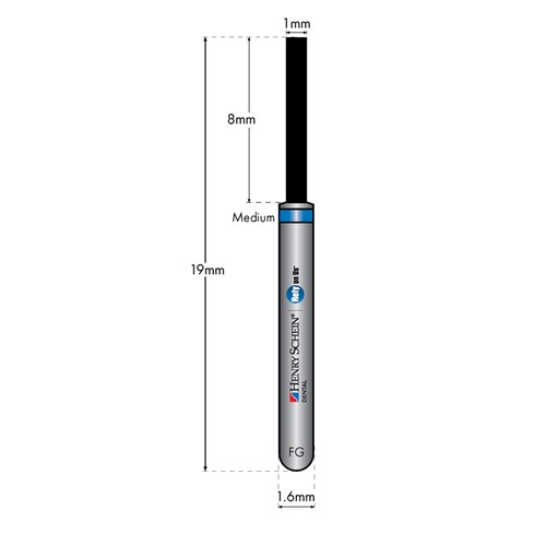 HENRY SCHEIN Maxima Diamond Bur FG 837010M Med-grit pkt 5