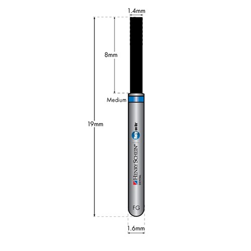 HENRY SCHEIN Maxima Diamond Bur FG 837014M Med-grit pkt 5