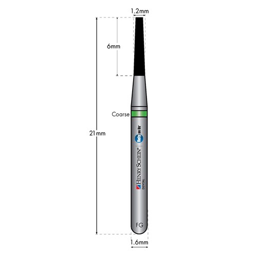 HENRY SCHEIN Maxima Diamond Bur FG 846012C Coarse pkt 5
