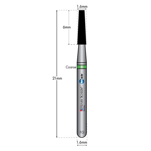 HENRY SCHEIN Maxima Diamond Bur FG 846016C Coarse pkt 5