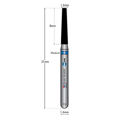 HENRY SCHEIN Maxima Diamond Bur FG 847016M Med-grit pkt 5