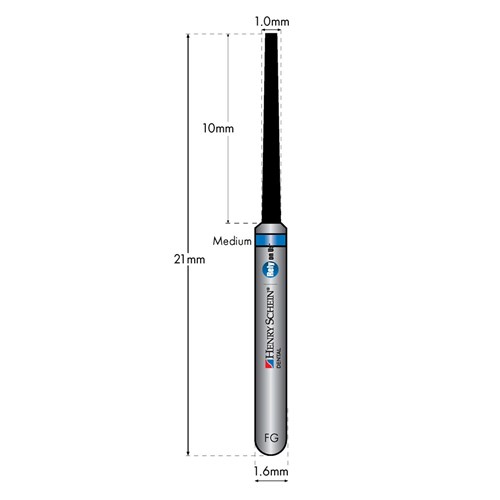 HENRY SCHEIN Maxima Diamond Bur FG 848010M Med-grit pkt 5