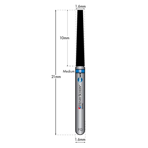 HENRY SCHEIN Maxima Diamond Bur FG 848016M Med-grit pkt 5
