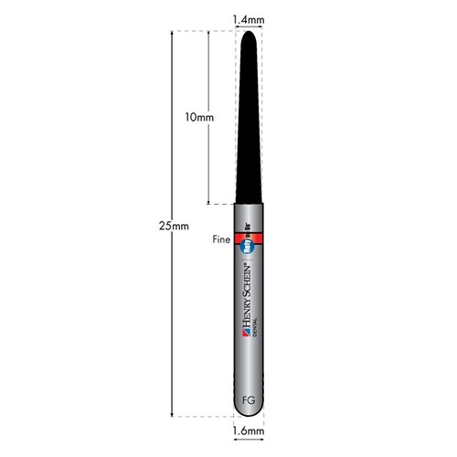 HENRY SCHEIN Maxima Diamond Bur FG 850014F Fine pkt 5