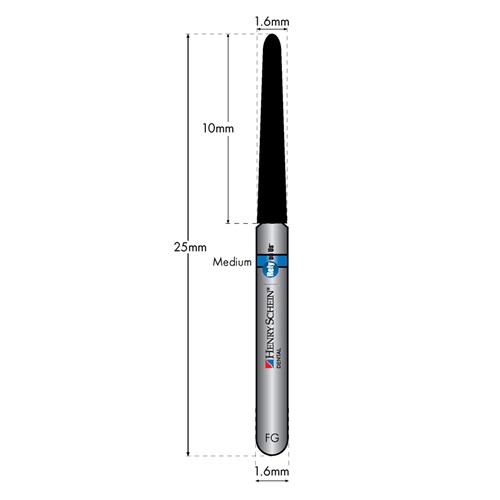HENRY SCHEIN Maxima Diamond Bur FG 850016M Med-grit pkt 5