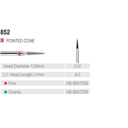 HENRY SCHEIN Maxima Diamond Bur FG 852012C Coarse pkt 5